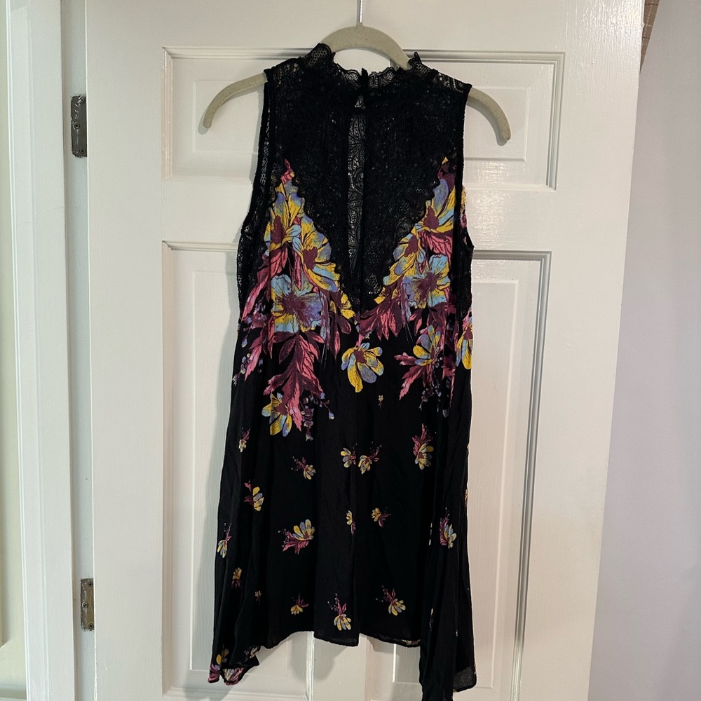 Free People Intimately Black Floral Dress